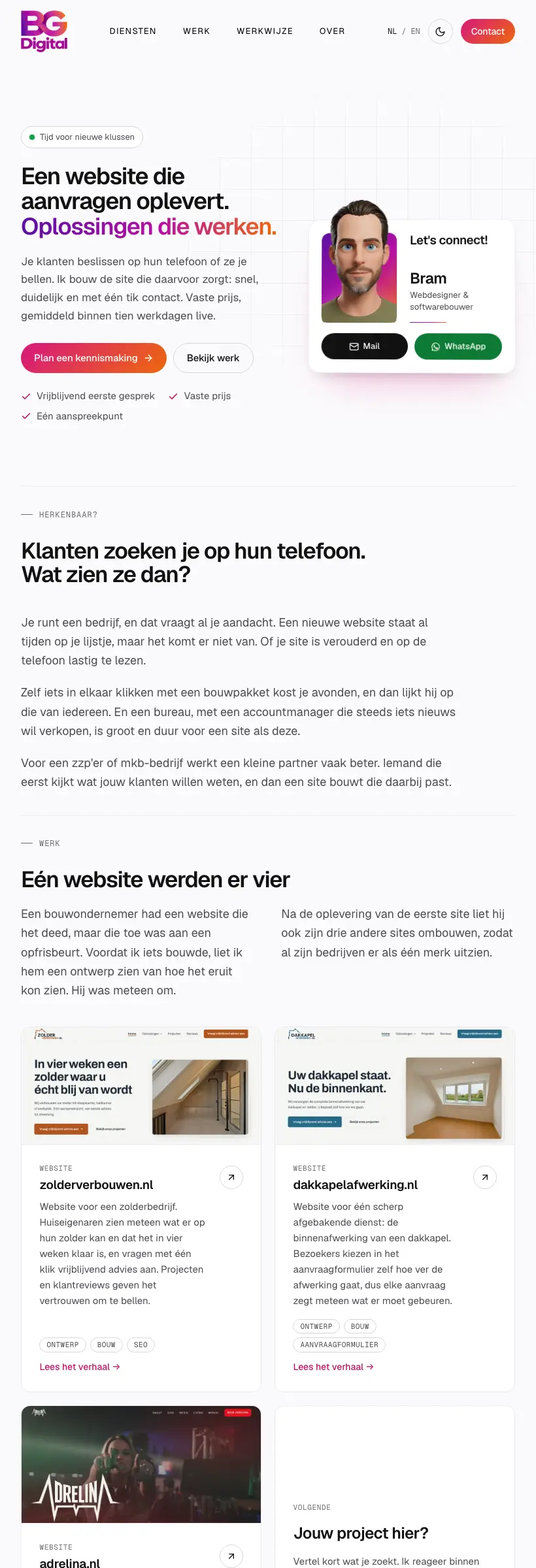 bgdigital.nl op een tablet