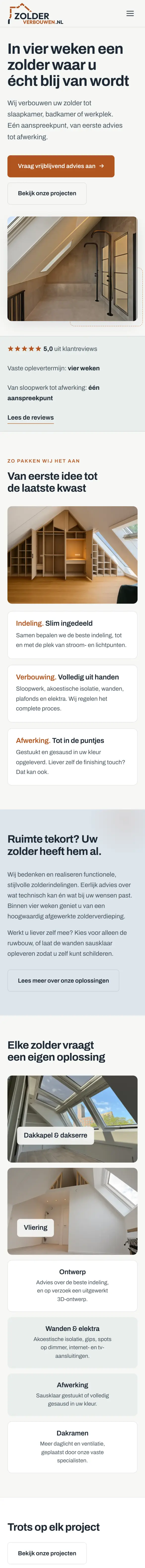 zolderverbouwen.nl op een telefoon